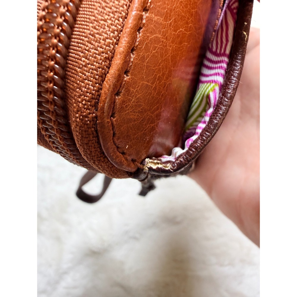 The Sak Iris Smartphone Crossbody Wallet Tobacco Dot Leather Hair-on-Hide NEW - Picture 11 of 13